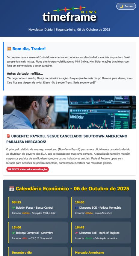TimeFrame Newsletter Diária